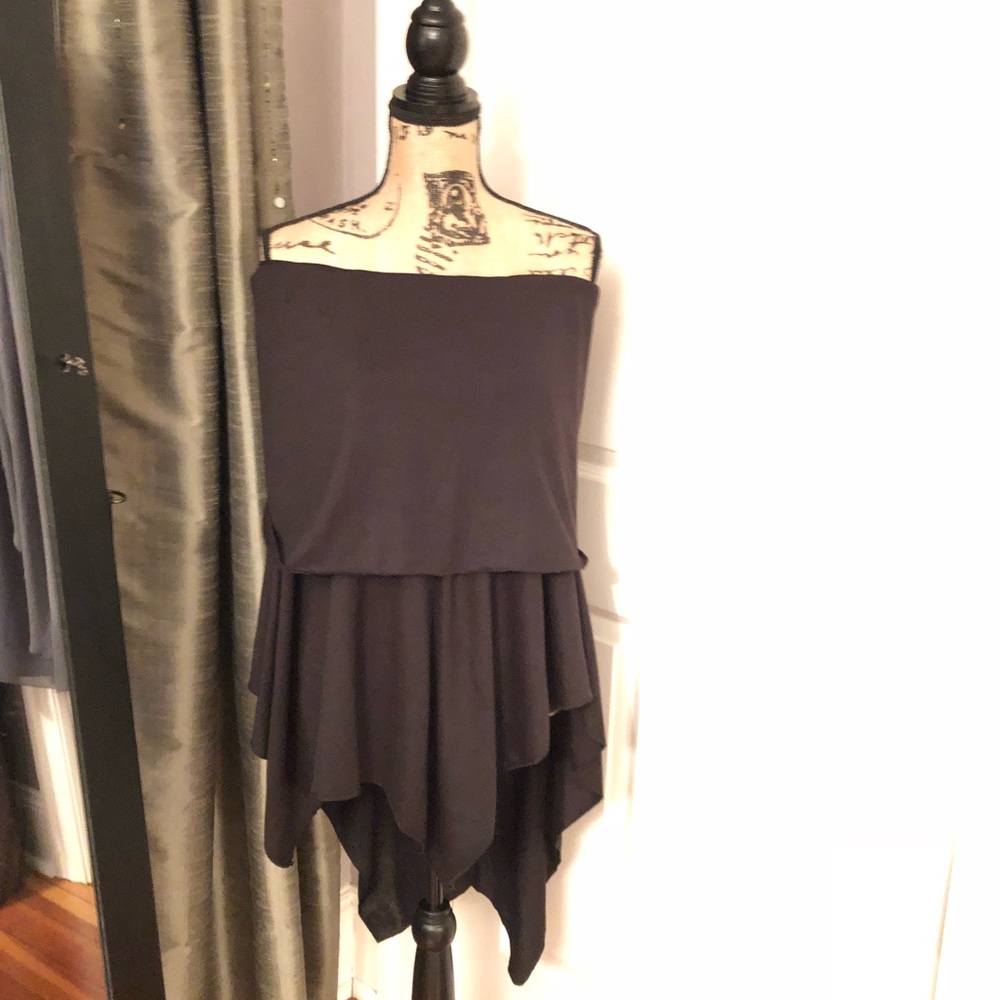 Cute high-low off shoulder tunic